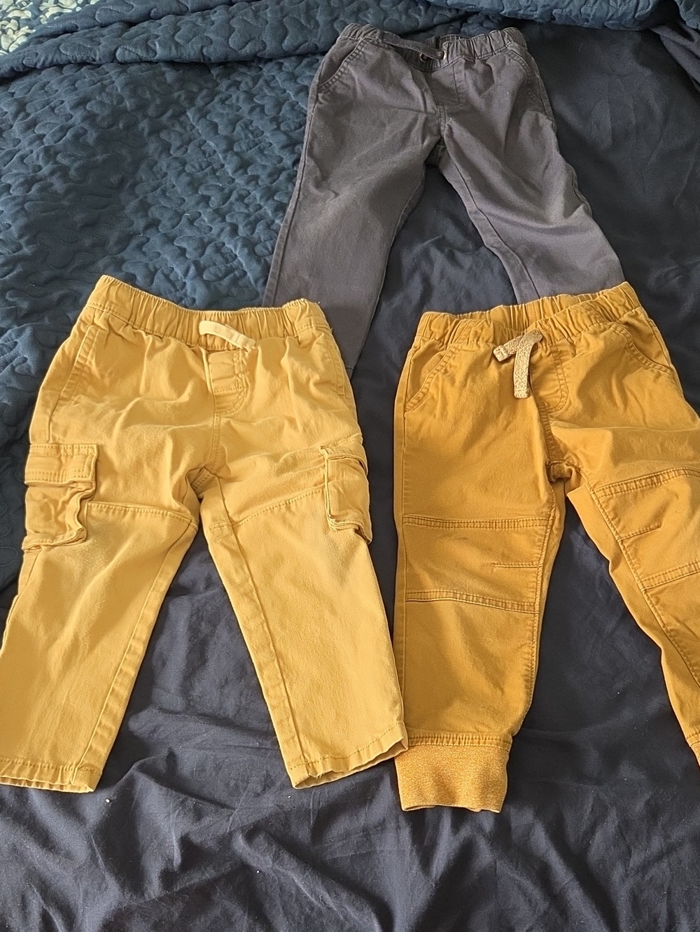 Kids Cargo Pants - Khaki and Blue Size 3t